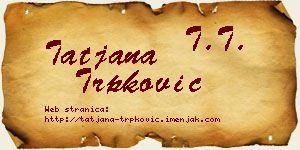 Tatjana Trpković vizit kartica